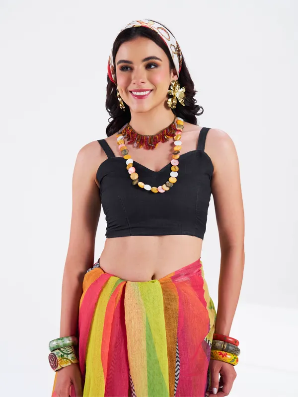 Digital_Print_Cotton_Linen_Saree_With_Unstitched_Blouse_Piece