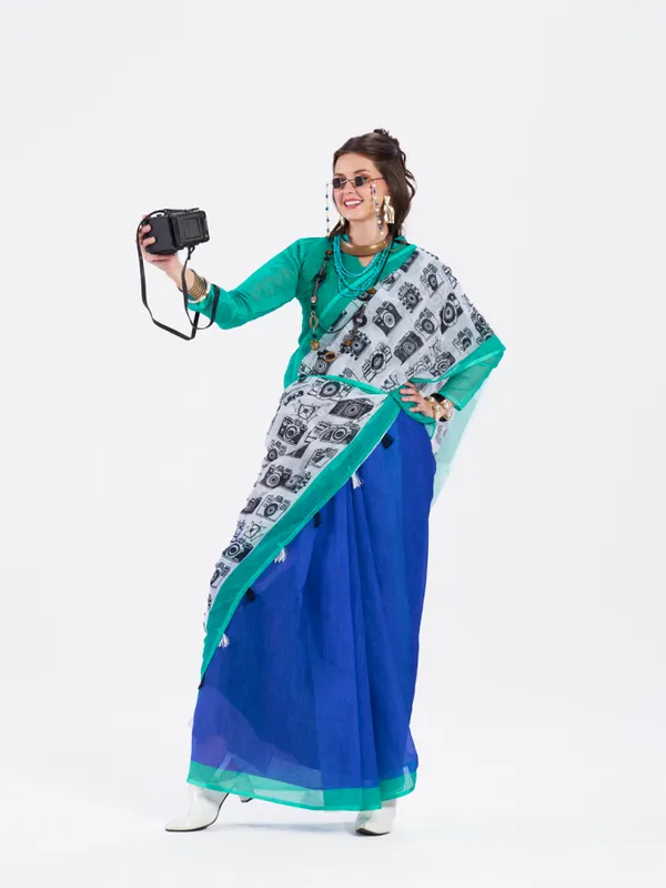 Digital_Print_Cotton_Linen_Saree_With_Unstitched_Blouse_Piece