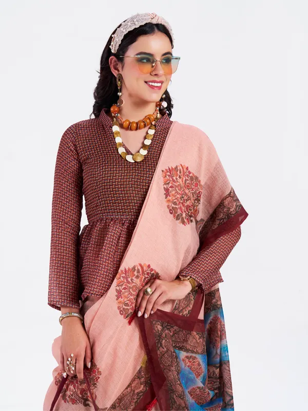 Digital_Print_Cotton_Linen_Saree_With_Unstitched_Blouse_Piece