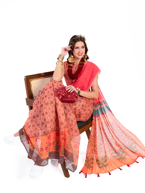 Digital_Print_Cotton_Linen_Saree_With_Unstitched_Blouse_Piece