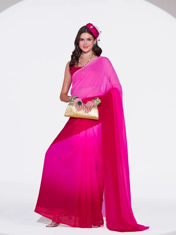 Women's_Stylish_Plain_Padding_Georgette_Saree_With_Unstitched_Blouse_Piece