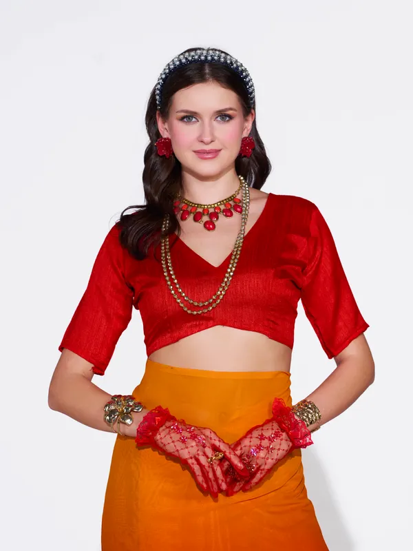 Women's_Stylish_Plain_Padding_Georgette_Saree_With_Unstitched_Blouse_Piece