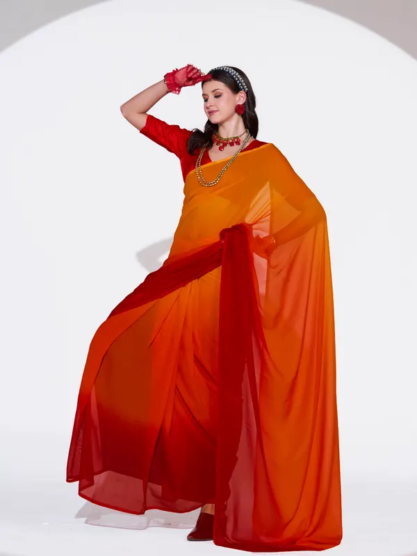 Women's_Stylish_Plain_Padding_Georgette_Saree_With_Unstitched_Blouse_Piece