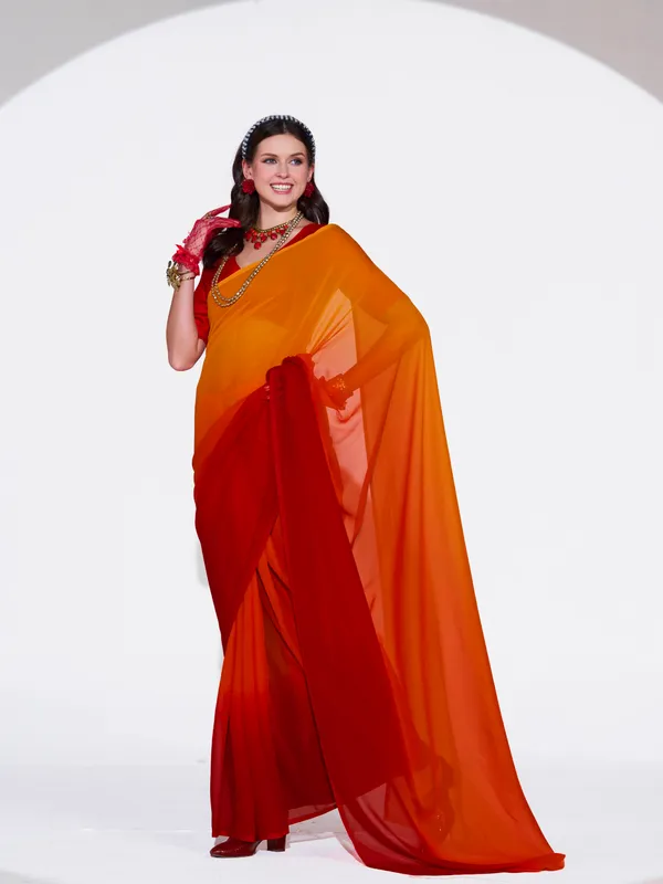 Women's_Stylish_Plain_Padding_Georgette_Saree_With_Unstitched_Blouse_Piece