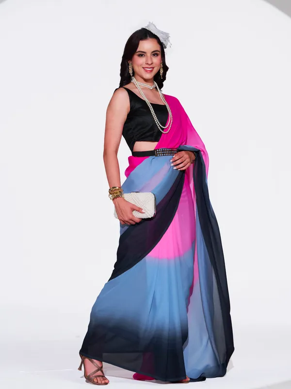 Women's_Stylish_Plain_Padding_Georgette_Saree_With_Unstitched_Blouse_Piece