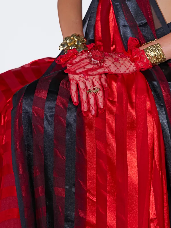 Women's_Stylish_Plain_Satin_Striped_Georgette_Saree_With_Unstitched_Piece