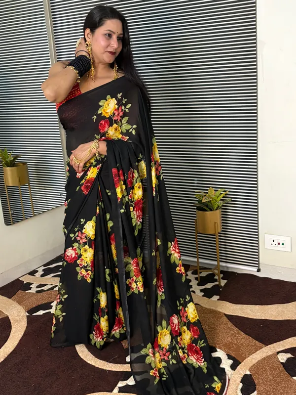 Printed_Daily_Wear_Georgette_Saree_With_Unstitched_Blouse_Piece