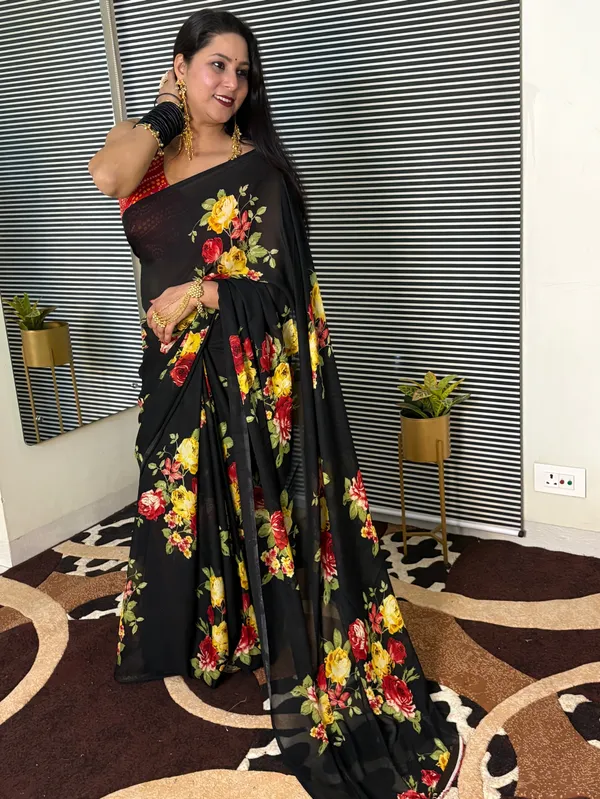 Printed_Daily_Wear_Georgette_Saree_With_Unstitched_Blouse_Piece