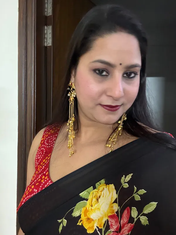 Printed_Daily_Wear_Georgette_Saree_With_Unstitched_Blouse_Piece