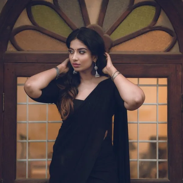 Elegant_Solid_Chiffon_Plain_Dyed_Saree_With_Unstitched_Blouse_Piece