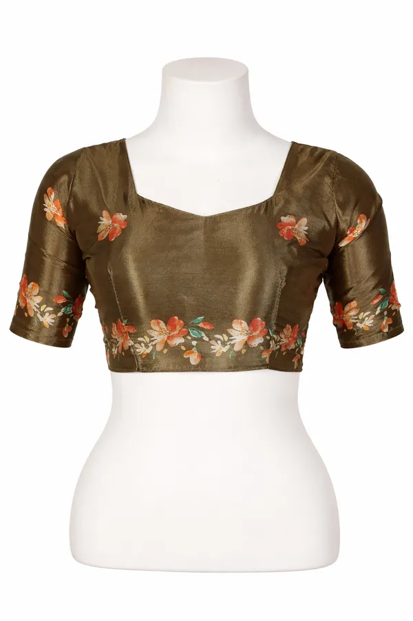 Silk_Blend_Printed_Saree_With_Unstitched_Blouse_Piece