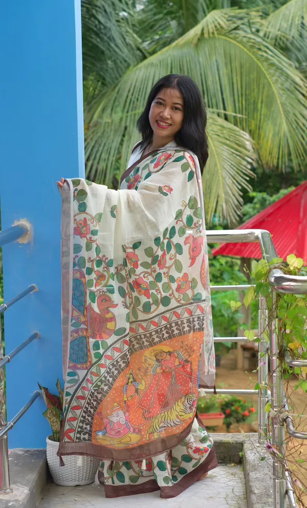 Women's_Printed_Cotton_Linen_Saree_With_Unstitched_Blouse_Piece
