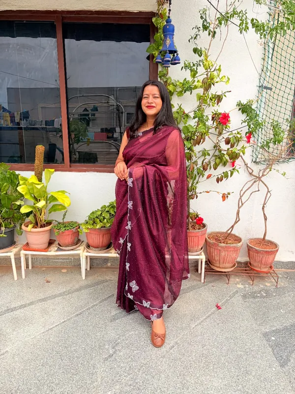 Women's_Beautiful_Soft_Net_Diamond_Lace_Border_Saree_With_Unstitched_Blouse