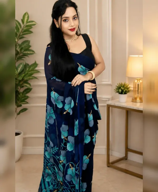 Women's_Printed_Georgette_Saree_With_Unstitched_Blouse_Piece