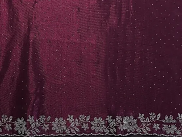 Women's_Beautiful_Soft_Net_Diamond_Lace_Border_Saree_With_Unstitched_Blouse