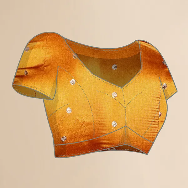 Women's_Designer_Chinon_Silk_Butterfly_Patch_Work_with_Diamond_Lace_Saree_&_Unstitched_Blouse_Piece