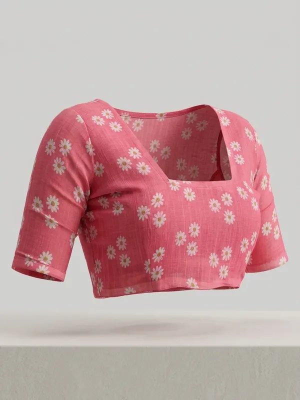 Elegant_Printed_Cotton_Linen_Saree_With_Unstitched_Blouse