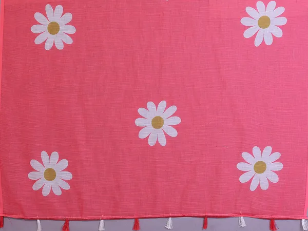 Elegant_Printed_Cotton_Linen_Saree_With_Unstitched_Blouse