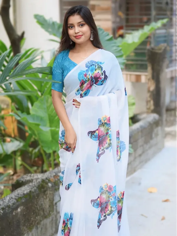 Women's_Printed_Georgette_Saree_With_Unstitched_Blouse_Piece