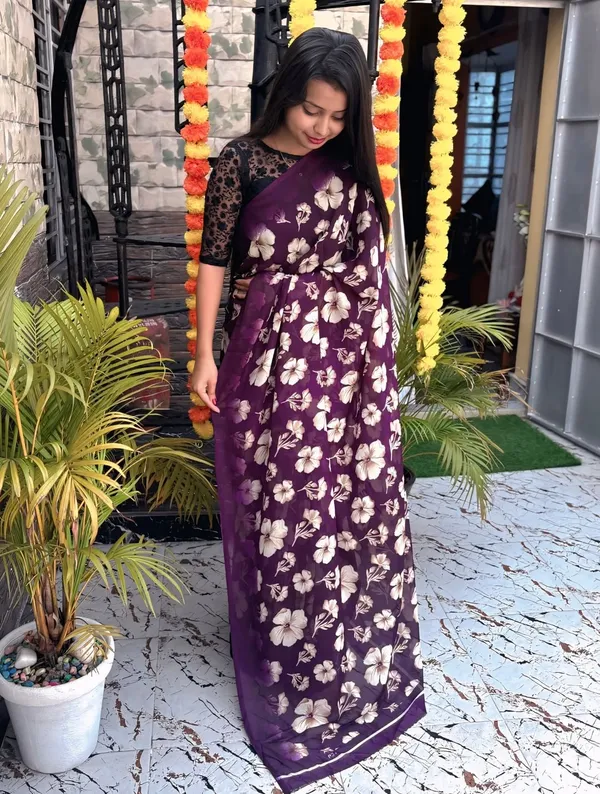 Women's_Printed_Georgette_Saree_With_Unstitched_Blouse_Piece