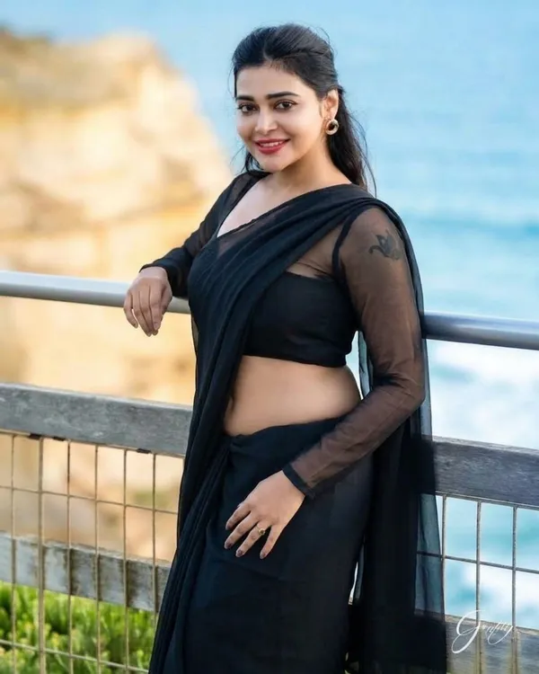 Elegant_Solid_Chiffon_Plain_Dyed_Saree_With_Unstitched_Blouse_Piece