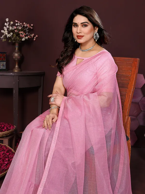 Net_Fabric_Lace_Border_Saree_With_Unstitched_Blouse_Piece_(Baby_Pink)