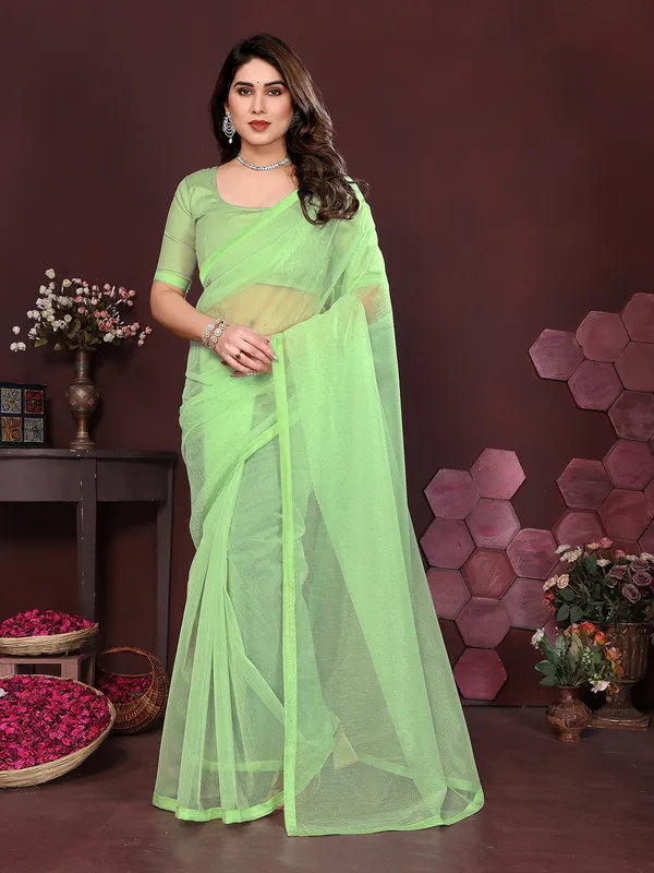 Net_Fabric_Lace_Border_Saree_With_Unstitched_Blouse_Piece_(Pastel_green)