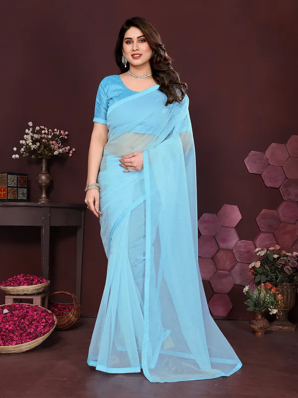 Net_Fabric_Lace_Border_Saree_With_Unstitched_Blouse_Piece_(Sea_blue)