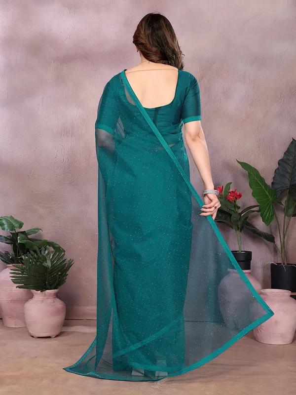 Net_Fabric_Lace_Border_Saree_With_Unstitched_Blouse_Piece_(Rama)