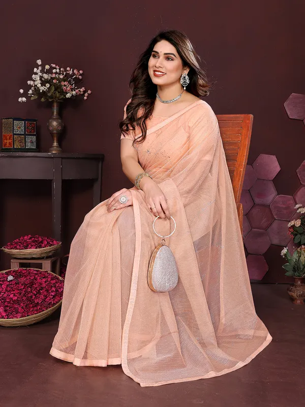 Net_Fabric_Lace_Border_Saree_With_Unstitched_Blouse_Piece_(Orange)