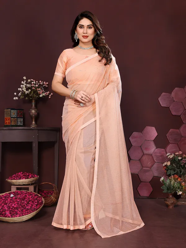 Net_Fabric_Lace_Border_Saree_With_Unstitched_Blouse_Piece_(Orange)