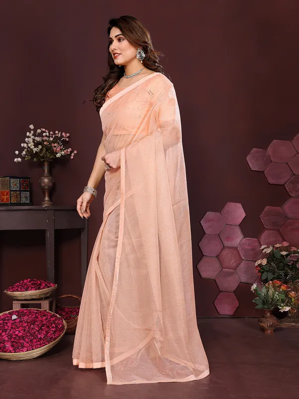 Net_Fabric_Lace_Border_Saree_With_Unstitched_Blouse_Piece_(Orange)
