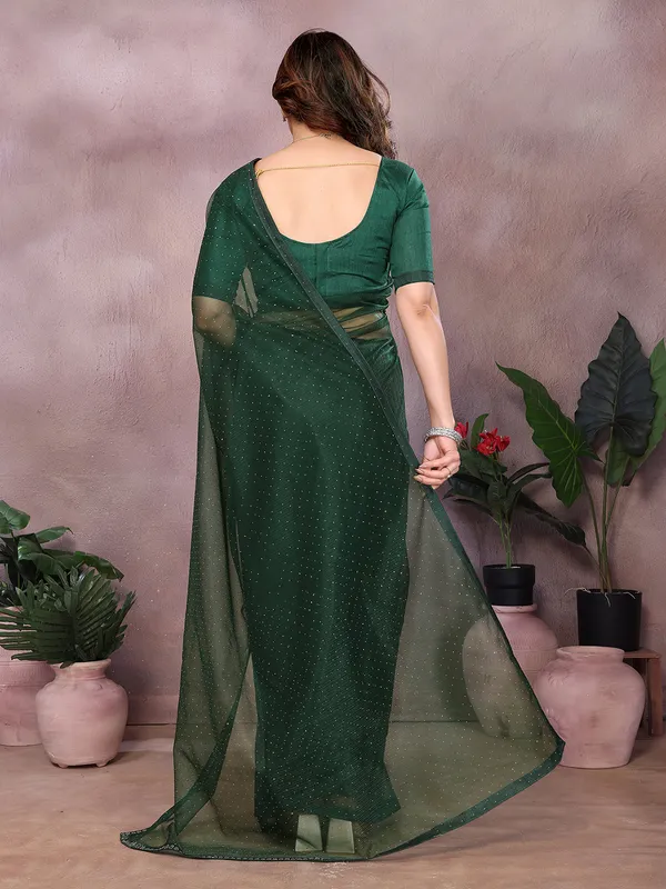 Net_Fabric_Lace_Border_Saree_With_Unstitched_Blouse_Piece_(Dark_Green)