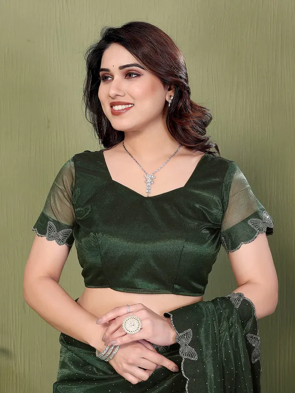 Butterfly_Diamond_Lace_Work_Saree_With_Unstitched_Blouse_Piece_(GREEN)
