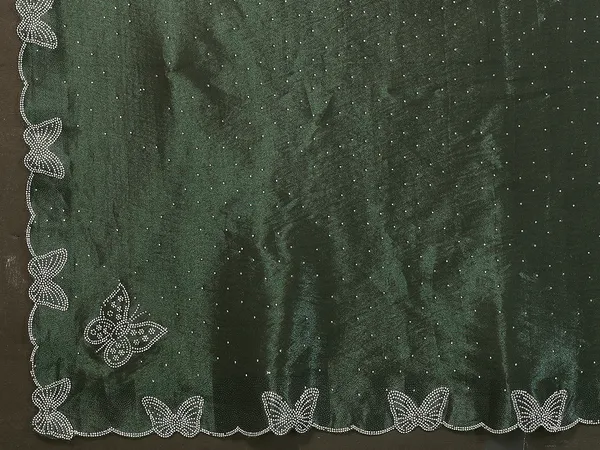 Butterfly_Diamond_Lace_Work_Saree_With_Unstitched_Blouse_Piece_(GREEN)