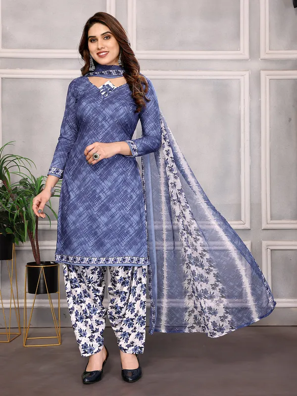 Crepe_Floral_Print,_Striped_Salwar_Suit_Material