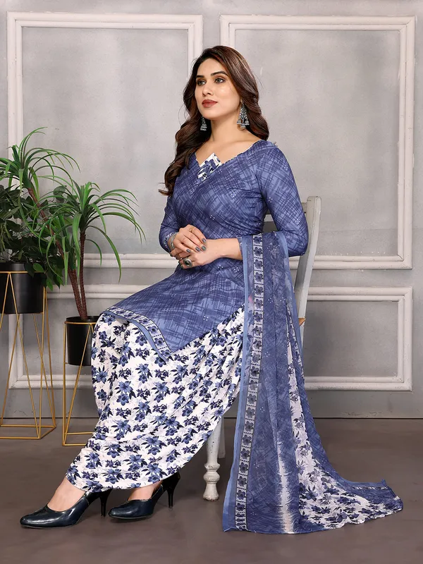 Crepe_Floral_Print,_Striped_Salwar_Suit_Material