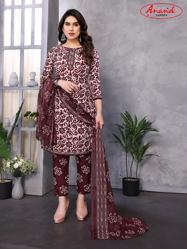 Crepe_Floral_Print,_Striped_Salwar_Suit_Material