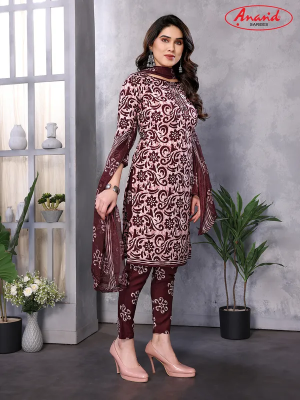 Crepe_Floral_Print,_Striped_Salwar_Suit_Material