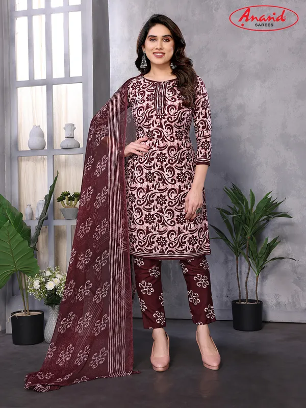 Crepe_Floral_Print,_Striped_Salwar_Suit_Material