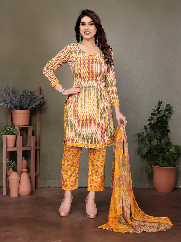 Crepe_Floral_Print,_Striped_Salwar_Suit_Material
