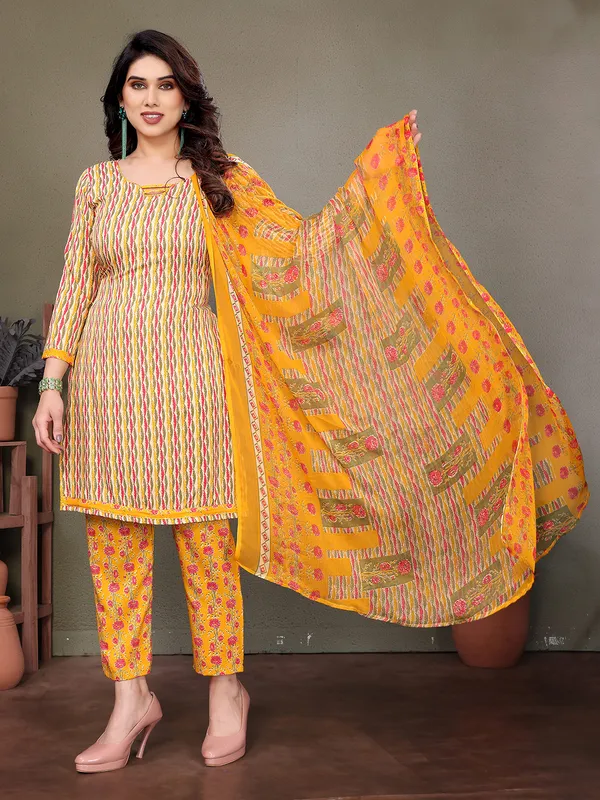 Crepe_Floral_Print,_Striped_Salwar_Suit_Material