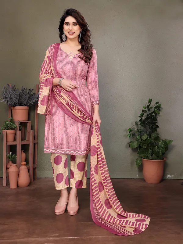 Crepe_Floral_Print,_Striped_Salwar_Suit_Material