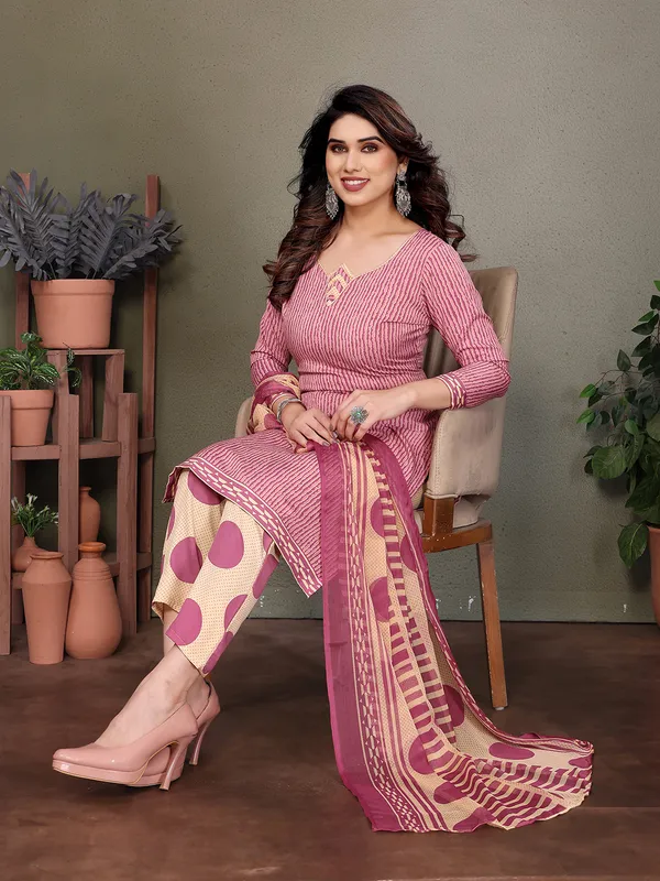 Crepe_Floral_Print,_Striped_Salwar_Suit_Material