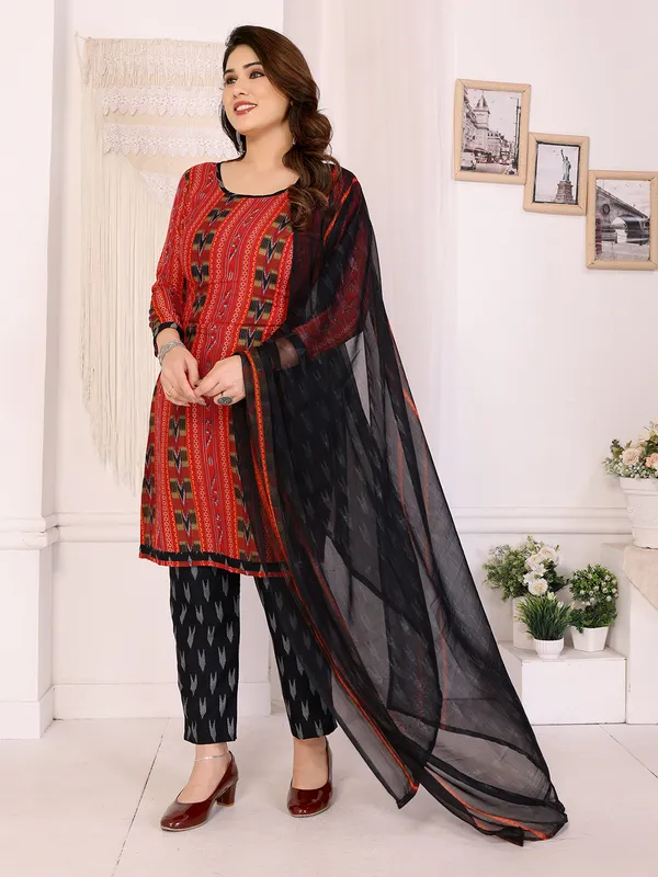 Crepe_Floral_Print,_Striped_Salwar_Suit_Material