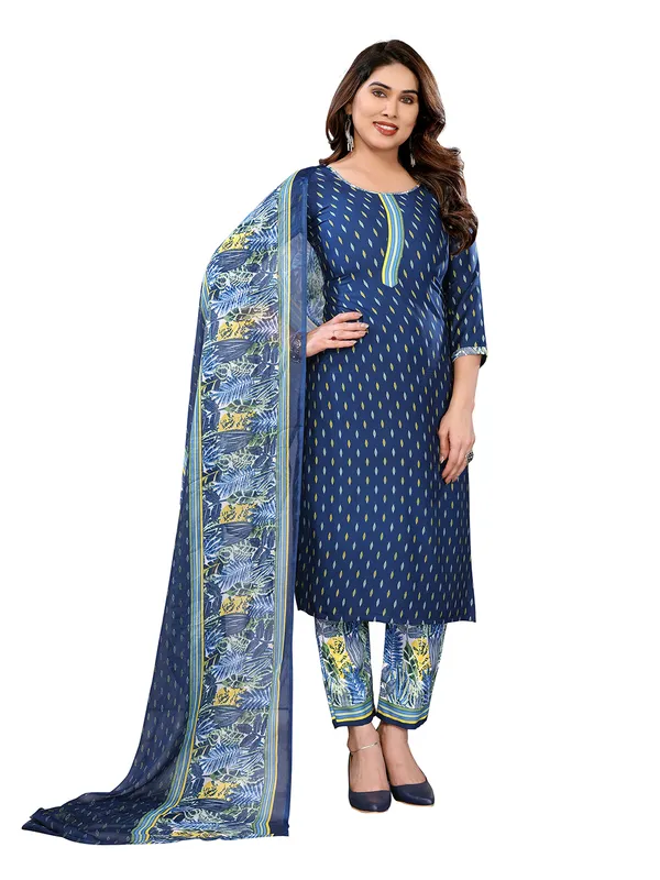 Unstitched_Printed_Crepe_Salwar_Suit_Material