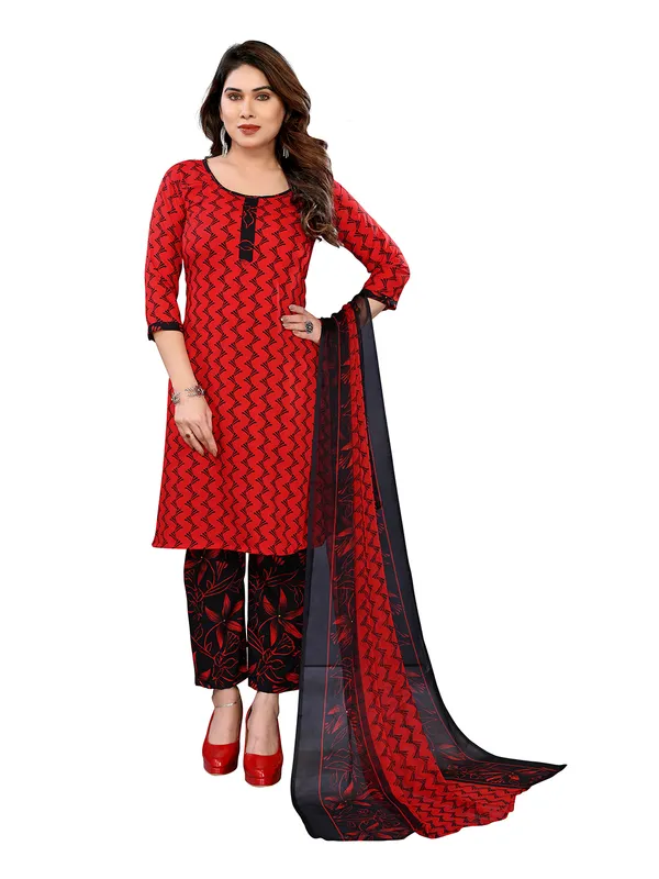 Unstitched_Printed_Crepe_Salwar_Suit_Material