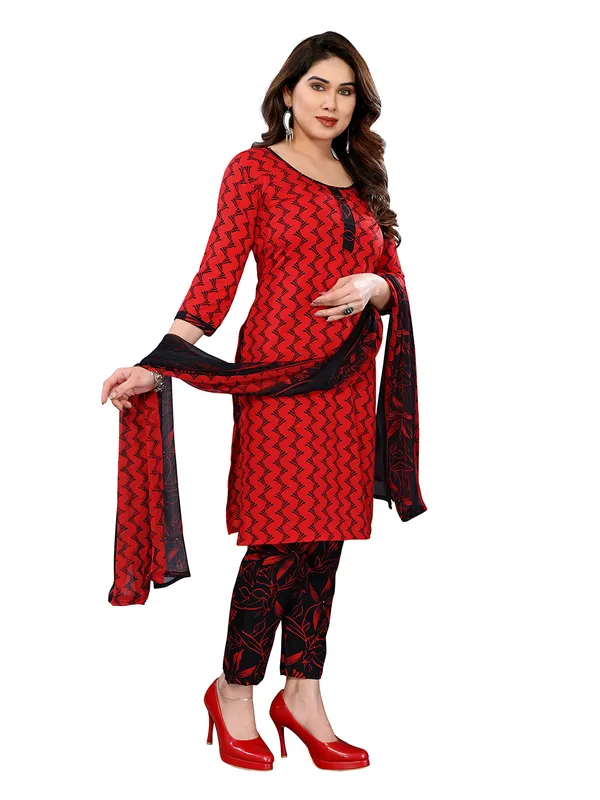 Unstitched_Printed_Crepe_Salwar_Suit_Material