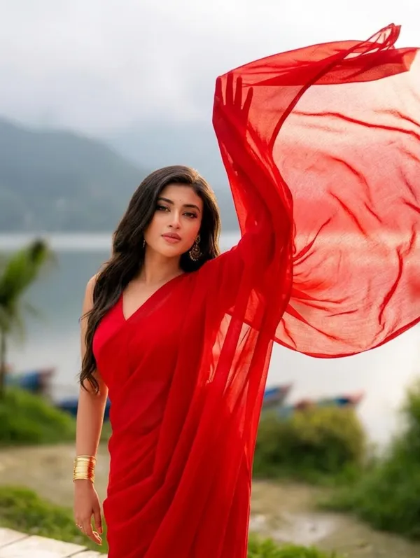 Plain_Dyed_Daily_Wear_Georgette_Saree_With_Unstitched_Blouse_Piece
