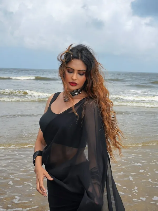 Elegant_Solid_Chiffon_Plain_Dyed_Saree_With_Unstitched_Blouse_Piece